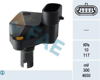 Sensor de pressão no coletor de admissão, MAP MHK100820L Land Rover