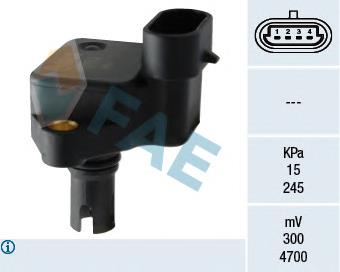Sensor de pressão no coletor de admissão, MAP HELLA 6PP009400581