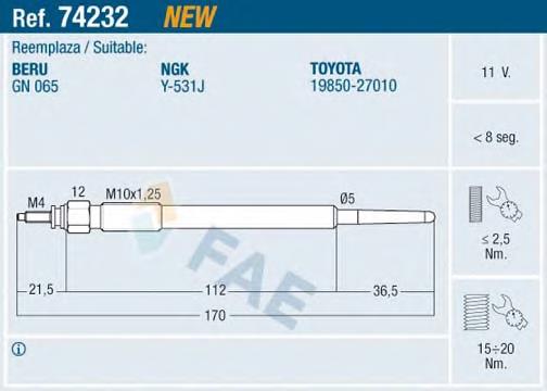 Vela de incandescência Metzger H1145 preço, a partir de 14,76 USD