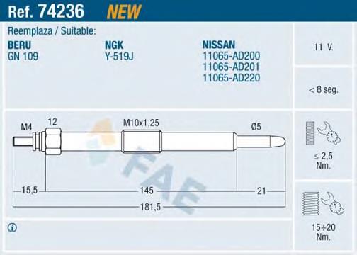 Vela de incandescência Champion CH230002 preço, a partir de 32,43 USD