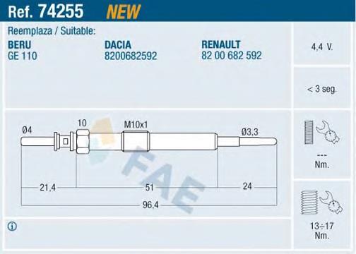 Vela de incandescência Blue Print ADBP180031 preço, a partir de 15,09 USD