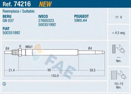 Compre 500351992 Iveco Vela de incandescência