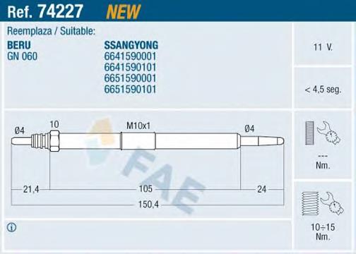 Vela de incandescência Champion CH273