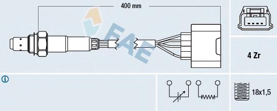 90848 NGK Sonda lambda, sensor de oxigênio até o catalisador