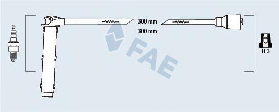 85766 FAE Fios de alta voltagem, kit