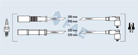 85626 FAE Fios de alta voltagem, kit