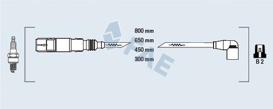 Fios de alta voltagem, kit 134793 Huco