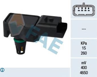 Compre 00001922R6 Peugeot/Citroen Sensor de pressão no coletor de admissão, MAP