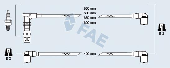 Fios de alta voltagem, kit Engitech ENT910241