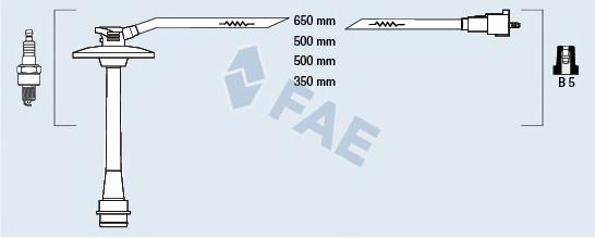 83587 FAE Fios de alta voltagem, kit