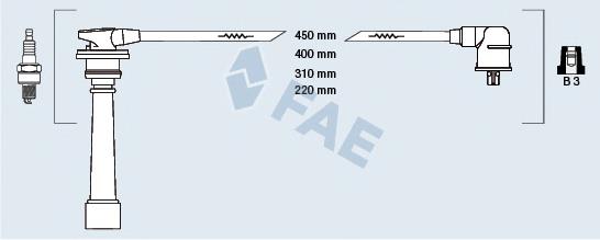 85394 FAE Fios de alta voltagem, kit