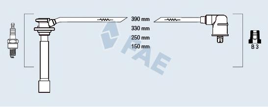 Fios de alta voltagem, kit Hyundai/Kia OK30F18140