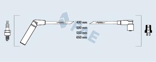 Fios de alta voltagem, kit MD332343 Mitsubishi