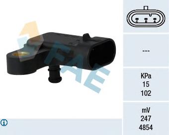 15121 FAE Sensor de pressão no coletor de admissão, MAP