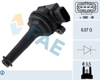 Bobina de ignição Recoficial RECSIC720020