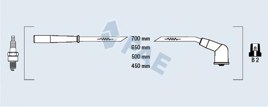 B33G18140B Mazda Fios de alta voltagem, kit