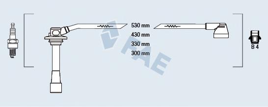 Fios de alta voltagem, kit Fiat/Alfa/Lancia 500326919