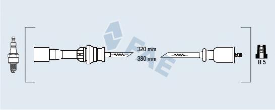 530191 Maxgear Fios de alta voltagem, kit
