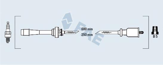 Fios de alta voltagem, kit NGK RCEZ1201