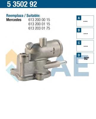 Caixa do termostato A6112031175 Mercedes