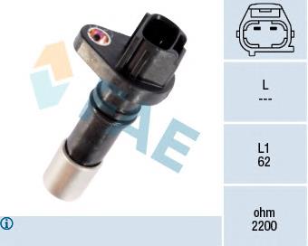 Sensor de posição (de revoluções) de cambota 9091905062 Toyota