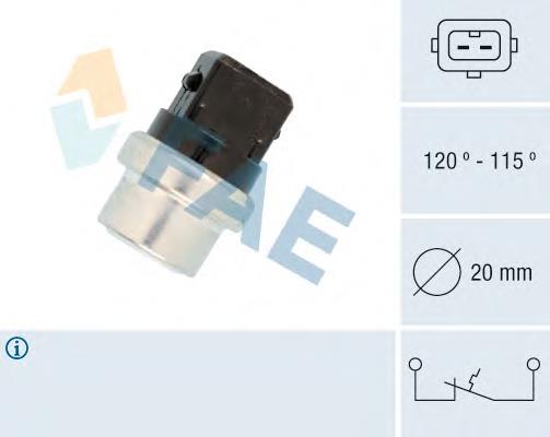 90508084 General Motors Sensor de temperatura do fluido de esfriamento (de ativação de ventilador do radiador)