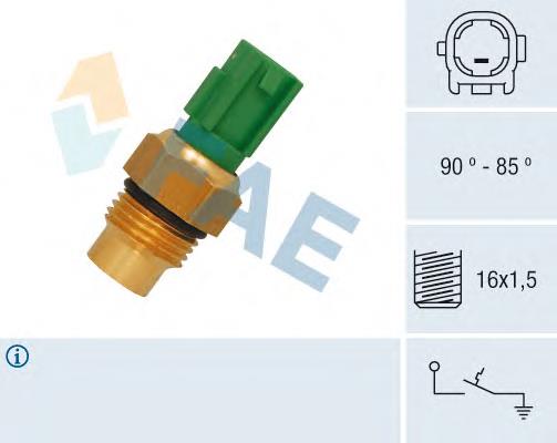 36711 FAE Sensor de temperatura do fluido de esfriamento (de ativação de ventilador do radiador)