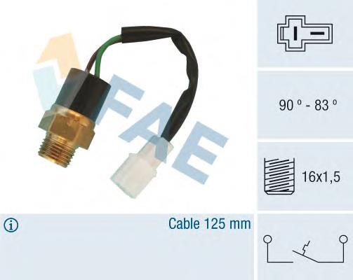36360 FAE Sensor de temperatura do fluido de esfriamento (de ativação de ventilador do radiador)