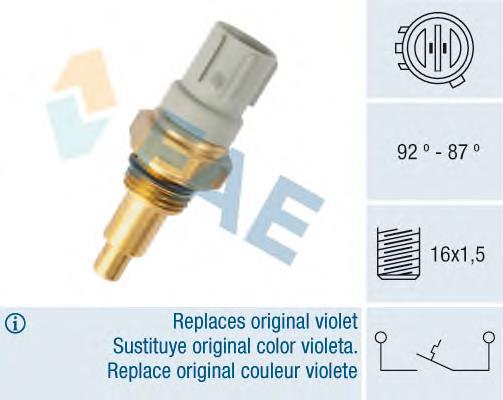 Sensor de temperatura do fluido de esfriamento (de ativação de ventilador do radiador) Honda 37773PH2621