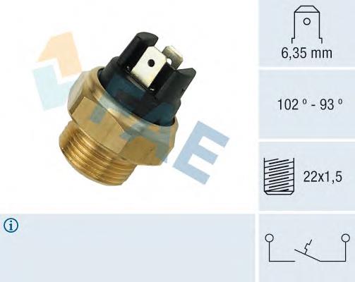 Sensor de temperatura do fluido de esfriamento (de ativação de ventilador do radiador) 6104435 Ford
