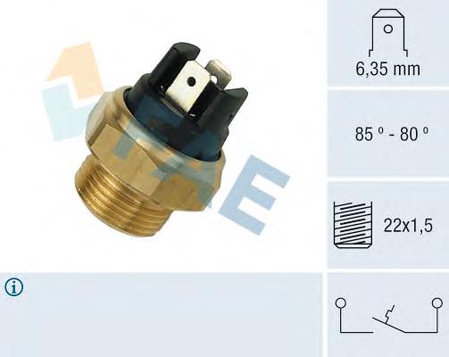 37390 FAE Sensor de temperatura do fluido de esfriamento (de ativação de ventilador do radiador)