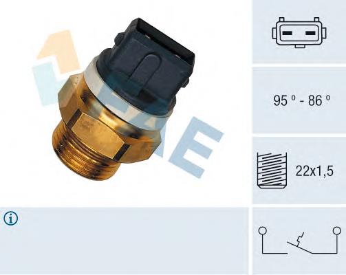 37570 FAE Sensor de temperatura do fluido de esfriamento (de ativação de ventilador do radiador)