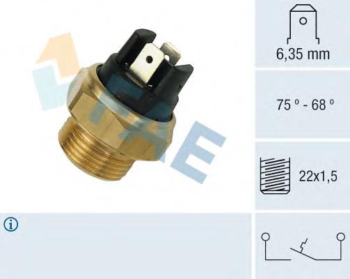 37480 FAE Sensor de temperatura do fluido de esfriamento (de ativação de ventilador do radiador)