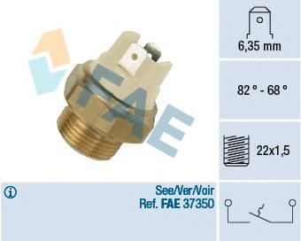 Sensor de temperatura do fluido de esfriamento (de ativação de ventilador do radiador) FAE 37050 preço, a partir de 19,82 USD