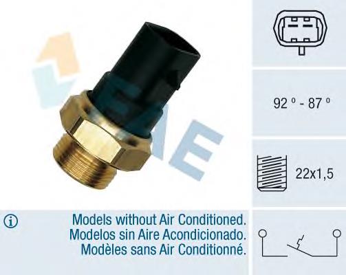 37220 FAE Sensor de temperatura do fluido de esfriamento (de ativação de ventilador do radiador)