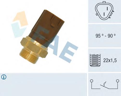 36720 FAE Sensor de temperatura do fluido de esfriamento (de ativação de ventilador do radiador)