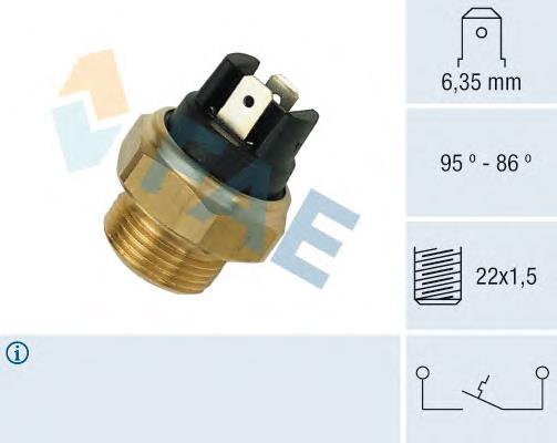 37330 FAE Sensor de temperatura do fluido de esfriamento (de ativação de ventilador do radiador)