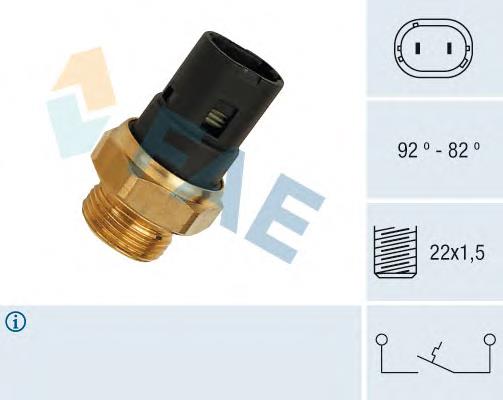 Sensor de temperatura do fluido de esfriamento (de ativação de ventilador do radiador) 7700782503 Renault (RVI)