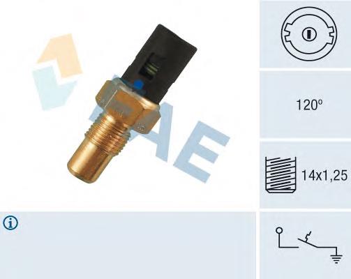 35750 FAE Sensor de temperatura do fluido de esfriamento (de ativação de ventilador do radiador)