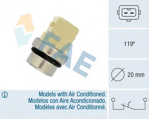 35310 FAE Sensor de temperatura do fluido de esfriamento (de ativação de ventilador do radiador)