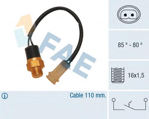 36110 FAE Sensor de temperatura do fluido de esfriamento (de ativação de ventilador do radiador)