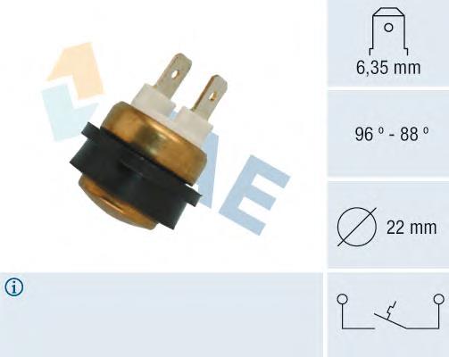 1634 Angli Sensor de temperatura do fluido de esfriamento (de ativação de ventilador do radiador)