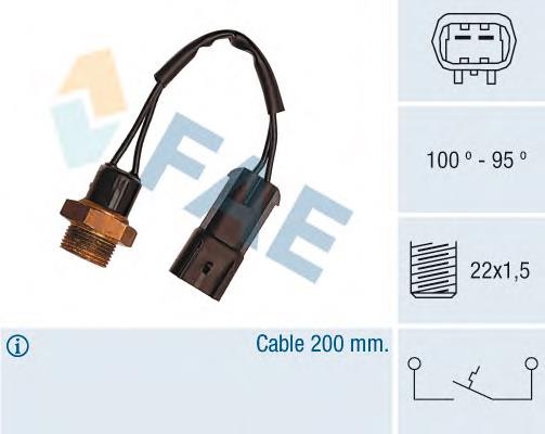 36220 FAE Sensor de temperatura do fluido de esfriamento (de ativação de ventilador do radiador)