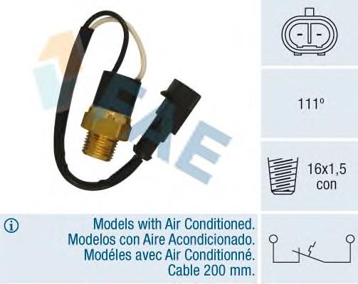 Sensor de temperatura do fluido de esfriamento 46478259 Fiat/Alfa/Lancia