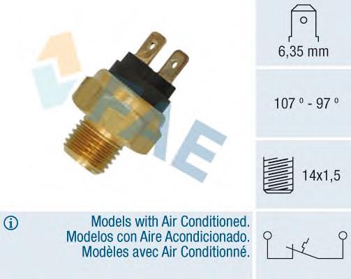 12632241342 BMW Sensor de temperatura do fluido de esfriamento (de ativação de ventilador do radiador)