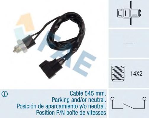 Sensor de ativação das luzes de marcha à ré para Mazda 323 III BF