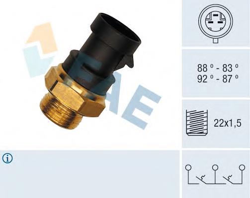 37900 FAE Sensor de temperatura do fluido de esfriamento (de ativação de ventilador do radiador)