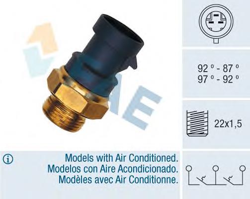 37910 FAE Sensor de temperatura do fluido de esfriamento (de ativação de ventilador do radiador)