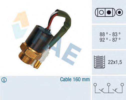 Compre 75601 Facet Sensor de temperatura do fluido de esfriamento (de ativação de ventilador do radiador)