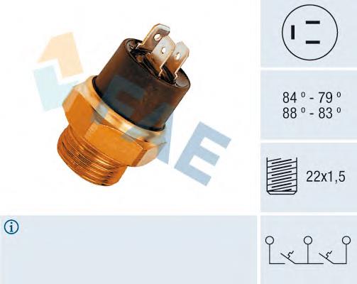 37810 FAE Sensor de temperatura do fluido de esfriamento (de ativação de ventilador do radiador)